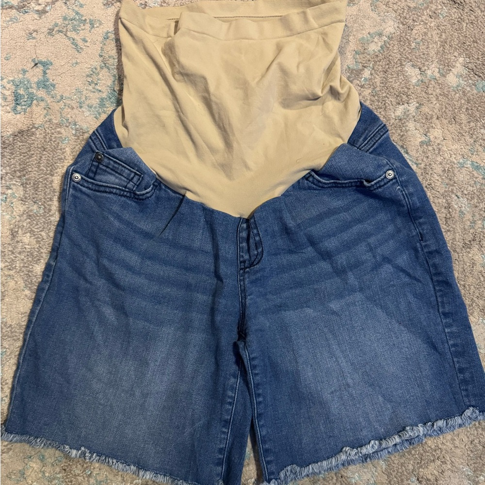 Indigo Blue Maternity Jean Shorts XS